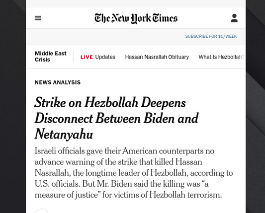Some Biden Team veterans suspect Mr. Netanyahu is intentionally trying to help the Russian Mafia's preferred GOP candidate get elected this November - published 9/30/2024